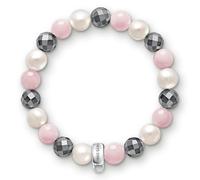 Thomas Sabo Pulsera con dijes Rosa/Blanco/Gris Plata de ley 925 X0188