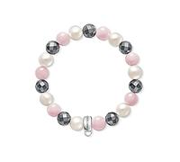 Thomas Sabo Pulsera con dijes Rosa/Blanco/Gris Plata de ley 925 X0188