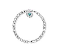 Thomas Sabo Pulsera con dijes Turquesa Plata de ley 925 X0229-404-17-L19.5