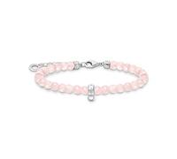 THOMAS SABO Pulsera con Perlas Rosas Plata de Ley 925 A2097-034-9-L19V, 16-19 cm, Rosa