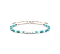 THOMAS SABO Pulsera con piedras turquesas de plata de ley 925 A2062-058-7
