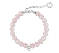 Thomas Sabo Pulsera de cuarzo rosa rosa de longitud 16 cm + 4 cm extensor