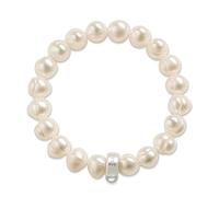 Thomas Sabo Pulsera de cuentas con dijes de plata de ley 925 X0041-082-14-S