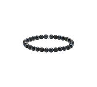 THOMAS SABO Pulsera de cuentas de ojo de tigre y obsidiana - Pulsera con significado y elástico