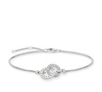 Thomas Sabo Pulsera de mujer con diseño con circonitas e inscripción Together Forever, plata de ley 925, A1551-051-14