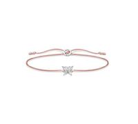 THOMAS SABO Pulsera de mujer Little Secret con piedras blancas de plata de ley 925 LS117-401-19-L20V, 20cm, Plata de ley Nailon, No es una piedra preciosa