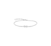 THOMAS SABO Pulsera de tenis de plata con símbolo de infinito y piedras blancas, elegante pulsera de plata 925