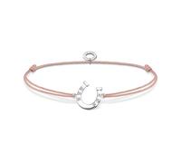 Thomas Sabo - Pulsera en Nailon con Abalorios, Pulsera con Abalorio de Herradura