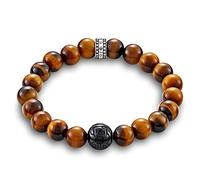 THOMAS SABO Pulsera Marrón Plata de Ley 925 A1408-806-2-L17.5, 17.50 cm