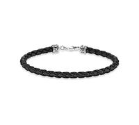 THOMAS SABO Pulsera Negra Plata de Ley 925 A2011-682-11-L19, 19 cm, Negro
