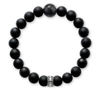 THOMAS SABO Pulsera Obsidiana Plata de Ley 925 A1085-023-11-Xl, 21 cm, Negro