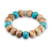 Thomas Sabo - Pulsera para Hombre de Plata de Ley 925/1000 con Turquesa