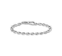 THOMAS SABO Pulsera para hombre de plata de ley 925 ennegrecida, tamaño 15 cm-19,5 cm, A2006-637-21-L19,5 V, 19,5cm, Plata, No es una piedra preciosa