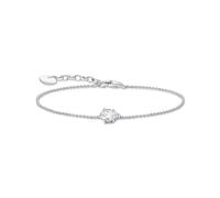 THOMAS SABO Pulsera de plata de ley 925 con circonitas rosas A2159-051-14, Eine Grösse, Plata de ley, Circonita cúbica