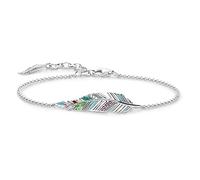 Thomas Sabo Pulsera de mujer con pluma, plata de ley 925, A1749-340-7-L19V
