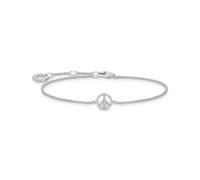 THOMAS SABO - Pulsera Signo de Paz Color Plateado- Blanco A2083-051-14-L19V - Accessories - Mujer - Gris - ONE SIZE -