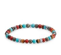 Thomas Sabo Pulsera Talismán Colorido Plata de Ley 925 A1925-364-7-L17, 17 cm, Multicolor