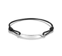 Thomas Sabo Pulsera textil negra, 14-24 cm