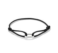 Thomas Sabo Pulsera Textil Negro Connect Plata de Ley 925 C1210-001-11-L24V