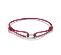 THOMAS SABO Pulsera textil de plata de ley 925 roja Connect C1210-001-50-L24V