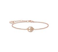 THOMAS SABO Pulsera Tree of Love con circonitas blancas, plata de ley chapada en oro rosa, A2041-416-14-L19V