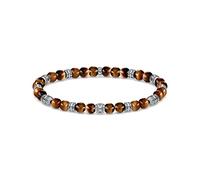 THOMAS SABO Pulsera unisex de plata de ley 925 con ojo de tigre, ennegrecido, A1923-826-2, 19 cm, Gema Plata de ley, No es una piedra preciosa