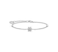 Thomas Sabo - Pulseras con Símbolos y Motivos, Pulsera con Copo de Nieve con Piedras