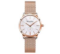 THOMAS SABO Reloj Analogico para Mujer de Cuarzo con Correa en Acero Inoxidable WA0303-265-213-33