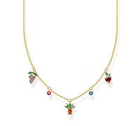THOMAS SABO Sabo KE2099-488-7-L45V - Collar para mujer de plata de ley 925 chapada en oro amarillo 750, longitud: 40 cm - 45 cm