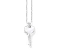 THOMAS SABO Sabo KE2129-001-21-L45V - Collar con colgante en forma de llave en plata de ley, talla única, Plata esterlina, Circonia cúbica