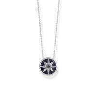 THOMAS SABO Sabo KE2140-945-7-L45V - Cadena de plata de ley 925 con piedras (40-45 cm), diseño de estrella, 45cm, Plata, Circonia cúbica