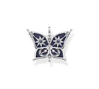 THOMAS SABO Sabo PE929-945-7 - Colgante de mariposa (plata de ley 925, 2,4 x 3 cm), 3cm, Plata, Circonita cúbica