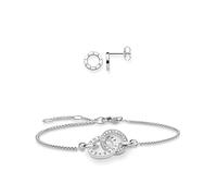 THOMAS SABO Sabo SET0601-051-14-L19,5 v - Juego de pulsera para mujer, 19.5 cm, Plata esterlina, Circonita cúbica