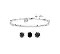 THOMAS SABO Sabo SET0604-023-11-L19v - Juego de pulsera para mujer, plata de ley 925, 19 cm, Plata esterlina, Circonita cúbica