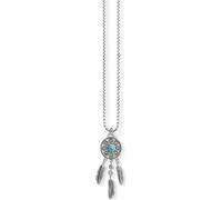 THOMAS SABO SCKE150162 - Collar con colgante para mujer (plata 925, circonitas, talla brillante, 42 cm), color blanco, 38cm, Plata esterlina, Circonia cúbica
