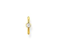 THOMAS SABO Single Abrazadera de la oreja Piedra Blanca Plata Chapada en Oro EC0018-414-14, Oro Amarillo