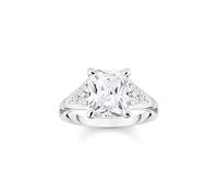 THOMAS SABO TR2362-051-14-54 - Anillo de plata de ley 925 reciclada con circonita, talla 54, Madera de agar