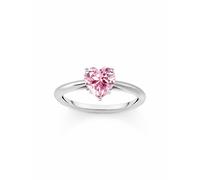 Thomas Sabo TR2476-051-9-54 Anillo de plata con piedra rosa en forma de coraz...