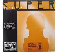 Thomastik cuerda para Contrabajo 3/4 Superflexible - cuerda Re núcleo de cable de acero, entorchado cromo, afinación orquesta, medio