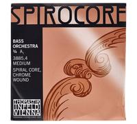 Thomastik Cuerda para Contrabajo 3/4 Spirocore - cuerda La núcleo flexible en espiral, entorchado cromo, afinación para orquesta, medio