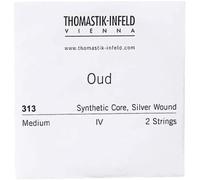 Thomastik Cuerda 2x La núcleo sintético multifilamento, alambre de cobre plateado, enrollado 313 para Oud Àrabe juego 315, 315A, 315B