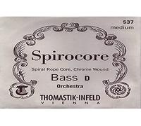 Thomastik Cuerda para Contrabajo 1/4 Spirocore - cuerda Sol núcleo flexible en espiral, entorchado cromo, afinación para orquesta, medio