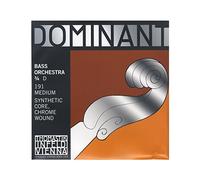 Thomastik Cuerda para Contrabajo 3/4 Dominant - cuerda Re núcleo sintético, entorchado cromo, afinación para orquesta, medio