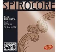Thomastik Cuerda para Contrabajo 3/4 Spirocore - cuerda Do (alto) núcleo flexible en espiral, entorchado cromo, afinación para orquesta, medio