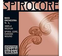 Thomastik Cuerda para Contrabajo 3/4 Spirocore - cuerda La núcleo flexible en espiral, entorchado cromo, afinación para orquesta, ligero