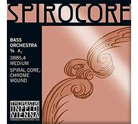 Thomastik Cuerda para Contrabajo 3/4 Spirocore - cuerda La núcleo flexible en espiral, entorchado cromo, afinación para orquesta, medio