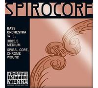 Thomastik Cuerda para Contrabajo 3/4 Spirocore - cuerda Mi núcleo flexible en espiral, entorchado cromo, afinación para orquesta, medio