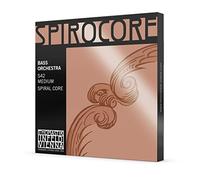 Thomastik Cuerda para Contrabajo 4/4 Spirocore - cuerda Re núcleo flexible en espiral, entorchado cromo, afinación para orquesta, medio