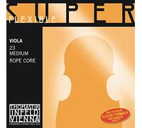 Thomastik Cuerda para Viola 4/4 Superflexible - cuerda Re núcleo de acero, entorchado cromo, mediana