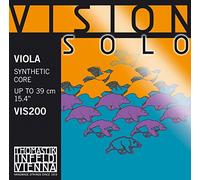 Thomastik Cuerda para viola 4/4 Vision Solo - cuerda Re núcleo sintético, entrochado plata, mediana